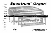assets.peavey.comassets.peavey.com/literature/manuals/80302235.pdf · Start playing your keyboard; as you play, turn the Spectrum Organ's Volume knob clockwise until you reach the