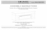 ASSEMBLY INSTRUCTIONS - The Home Depot · ASSEMBLY INSTRUCTIONS Grafton 46 inch Media Console Infrared Electric Fireplace in Anthracite Finish Questions, problems, missing parts?