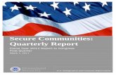 Secure Communities: Quarterly Report - ICE Communities: Quarterly Report ... Visitor and Immigrant Status Indicator Technology IDENT Data Response/Single-search ... larceny, fraud,