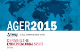 PowerPoint Presentation Amway Global Entrepreneurship Report #AGER2015 2 SURVEY DESIGN • Edition 6th edition • Partner Chair of Strategy and Organization of the School of Management,