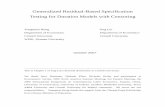 Generalized Residual-Based Specification Testing for ... · Generalized Residual-Based Specification Testing for Duration Models with Censoring Yongmiao Hong Jing Liu Department of