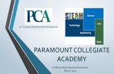 PARAMOUNT COLLEGIATE ACADEMY€¦ · PARAMOUNT COLLEGIATE ACADEMY. ... Needs in Arden Arcade: 1. 7-Decile 1 Schools in the Community. 2. ... Touchstone Christian Fellowship .