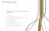 Clinical Trials Advertising Toolkit Trials Advertising Toolkit Contents 1 Overview ... For information on color charges and deadlines, or to schedule your advertising, contact