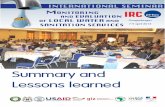 Summary and Lessons learned - IRC · Development Bank, French Water Agencies consortium and the French Ministry of Foreign Affairs. Ouagadougou, ... 4 Summary and lessons learned