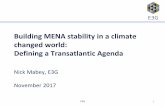 Building MENA stability in a climate changed world ... · E3G Building MENA stability in a climate changed world: Defining a Transatlantic Agenda Nick Mabey, E3G November 2017 1