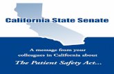 California State Senate - MassNurses.org 033 California letters...California State Senate ... San Francisco Senator Darrell Steinberg (D), Sacramento. HB 4783 is sponsored by Rep.