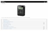 ICD-PX470 | Help Guide | Top - Sony eSupport - Manuals ... Guide IC Recorder ICD-PX470 Use this Help Guide when you have any questions on how to use your IC recorder. Preparation Parts