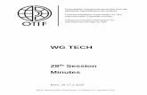 28 Session Minutes - Intergovernmental Organisation for … ·  · 2016-12-07TECH-16040-WGT29- Final minutes, as adopted on 7. September 2016 WG TECH 28th Session Minutes Bern, 16-17.2.2016