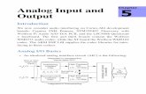 Analog Input and Chapter Output - University of Colorado …€¦ ·  · 2018-03-05Analog Input and Output ... † Separate clock and serial data signals are employed to insure ...