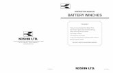 OPERATION MANUAL BATTERY WINCHES - KOSHIN LTD · OPERATION MANUAL BATTERY WINCHES RE MODEL Be sure to read this manual before operation. ... - This is a battery powered winch designed