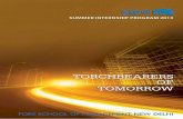 torchbearers of tomorrow - FSMfsm.ac.in/pdf/SIP-Brochure-2013.pdftorchbearers of tomorrow sip@ SUMMER INTERNSHIP PROGRAM 2013 Contents President’s Message 1 Director’s Message