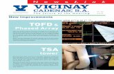 TOFD - Vicinay Cadenas · TOFD & Phased Array During this past month of October Vicinay Cadenas has brought on line a new coatings application tower, this now becoming the second