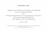 Final Tariff Order of UPCL for FY 2016-17 Final Hindiuerc.gov.in/ordersPetitions/orders/Tariff/Tariff Order/2016-17... · Order on Approval of Business Plan and Multi Year Tariff