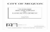 STANDARD SPECIFICATIONS for LAND DEVELOPMENTEC6048ED-C06B-457B... · city of mequon 11333 n. cedarburg road mequon, wi 53092-1930 (262) 236-2934 standard . specifications . for .