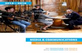MEDIA & COMMUNICATIONS - Consciousness Based … · • MC251 The Power of Media Marketing 4. Capstone course ... MEDIA & COMMUNICATIONS | MAHARISHI UNIVERSITY OF MANAGEMENT 7 …
