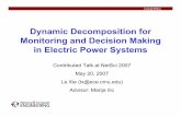 Dynamic Decomposition for Monitoring and …nsf-itr/Conference Papers/Xie_Ilic...Dynamic Decomposition for Monitoring and Decision Making ... P. Kundur, “Power System Stability and