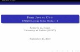 From Java to C++ - University at Buffalo Java to C++ C++ Values, References, and Pointers C++ References are Just Aliases C++ references are \disembodied pointers"{they don’t have