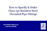 How to Specify & Order Class 150 Stainless Steel Threaded ... · Class 150 Stainless Steel Threaded Pipe Fittings ... and ISO. ASTM – American Society of the International Association