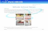 Whole School News - NCBIS€¦ ·  · 2017-09-06Whole School News Tolerance Some ... We have been discussing what it is; how we all have differences but are also the same in some