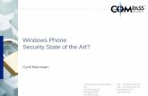 Windows Phone - Security State of the Art? - SIGS · Windows Phone Security State of the Art? ... «the browser is the new os» User influence / interaction ... Windows 10 Mobile