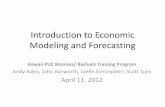 Introduction to Economic Modeling and Forecasting · Introduction to Economic Modeling and Forecasting ... – increased limit for ethanol blending into ... 2005 2010 2015 . 2020
