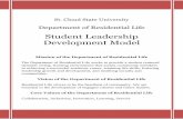 Student Leadership Development Model - St. Cloud State ... · St. Cloud State University Department of Residential Life Student Leadership Development Model How does Social Change