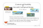 Control and Stability in Gnat Aircraft Conceptual Design W ...mason/Mason_f/SD1L13.pdf · “Control Authority Assessment in Aircraft Conceptual Design,” by Jacob Kay, ... static