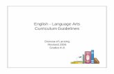English - Language Arts Curriculum Guidelines - Language Arts Curriculum Guidelines Diocese of Lansing ... St. Gerard School, Lansing Ray Rzepecki - St. Mary School, Westphalia Sarah