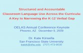 Structured and Accountable Classroom Language Use Across ...oregonliteracypd.uoregon.edu/sites/.../58-R2-KinsellaOralLanguage.pdf · Structured and Accountable Classroom Language