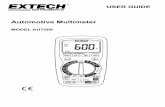 Automotive Multimeter - Extech Instruments · AUT500-EU-EN v1.0 5/13 2 Introduction Thank you for selecting the Extech AUT500 Automotive Multimeter. The AUT500 is an Auto Range Multimeter