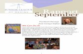 2015 September Rappot - Junior League of Racinejuniorleagueracine.org/.../18/files/2010/08/2015-September-Rappot.pdf · Community Research Nancy Smith Community Impact ... Lisa Freidrich