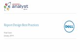 Report Design Best Practices - Modern Analystmedia.modernanalyst.com/2014-01-22+Best+Practices... · Report Design Best Practices Peter Evans January, ... 14 Confidential 1/27/2014.