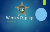 Weekly Rap Up - Monroe County Rap Up NOVEMBER 9, 2017. Administration ... GPS / Radar units to Fish and Wildlife Conservation Commission Captain Dave Dipre on Friday. The equipment,