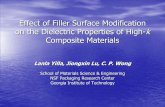 Effect of Filler Surface Modification on the Dielectric ... of Filler Surface Modification on the Dielectric Properties of High-k Composite Materials Lanla Yilla, JiongxinLu, C. P.