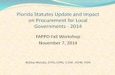 FLORIDA STATUTES on Procurement for Local … STATUTES - Local Govt Procurement... · on Procurement for Local Governments ... FLORIDA STATUTES on Procurement for Local Governments