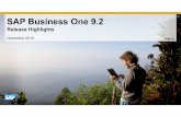 SAP Business One 9.2 Highlights - UNIORGuniorg.de/images/downloads/B1/SAP Business One 9.2 - Highlights.pdf · Business Intelligence ... SAP Business One 9.2 Highlights (2/2) ...