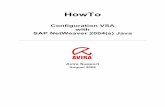 Avira VSA SAP Java HowTo EN Configuration VSA with SAP NetWeaver 2004(s) Java Avira Support August 2009