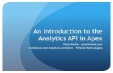 An Introduction to the Analytics API in Apex - Meetupfiles.meetup.com/12723112/PeterKnolle_2014_APR_03_LVSFDCDUG.pdf · An Introduction to the Analytics API in Apex Peter Knolle ...