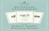 WEDDING STATIONERY - Home - National Trust for Scotland · Please contact Robert Smail’s directly for specific stationery design requests and pricing. Robert Smail’s Printing