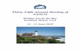 Thirty-Fifth Annual Meeting of NASCO papers/MTG10_2018_INVITE.pdf · Thirty-Fifth Annual Meeting of NASCO . ... NASCO’s Thirty-Fifth Annual Meeting will be held in Portland, ...