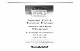 Model EP-1 Econo Pump Instruction Manual€¦ · Model EP-1 Econo Pump Instruction Manual Catalog Numbers 731-8140 731-8142 For Technical Service Call Your Local Bio-Rad Office or