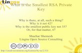 What is the Smallest RSA Private Key - Haifux · What is the Smallest RSA Private Key Why is there, ... mark it with ℤ n. E.g. – ℤ 5 ... The RSA Encryption Algorithm