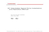 Q7 Adjustable Speed Drive Installation and Operation Manual · Q7 Adjustable Speed Drive Installation and Operation Manual Document ... or concerns about this publication to Toshiba.