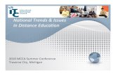 National Trends & Issues in Distance Education2).pdf · National Trends & Issues in Distance Education ... National trends in distance education ... • Critical time to address current