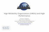 High Reliability Organizations (HROs) and High … Lunch 2010 - Karlene H... · High Reliability Organizations (HROs) and High ... Slips. Trips. Falls. Slips, trips ... High Reliability