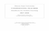 Handbook for Student Teaching - Illinois State · State University’s “Student Teaching Confirmation Letter.” ... Discussing the lesson plan with your student teacher before