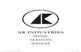 AK INDUSTRIES Industries, Inc. has grown into being a leader in fiberglass and polyethylene products for the wastewater industry. ... a septic tank may be failing.