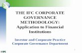 THE IFC CORPORATE GOVERNANCE METHODOLOGY: Application …siteresources.worldbank.org/EXTISLAMF/Resources/I... · THE IFC CORPORATE GOVERNANCE ... METHODOLOGY: Application to Financial