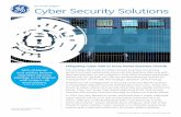GE Power Digital Cyber Security Solutions · GE Power Digital Cyber Security Solutions Mitigating Cyber Risk to Drive Power Business Growth ... threat of cyber-attacks. Cyber security