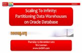 NoCOUGNoCOUG Scaling To Infinity: Partitioning Data ... • Co-author… 1. “Oracle8 Data Warehousing”, 1998 John Wiley & Sons 2. “Essential Oracle8i Data Warehousing”, 2000